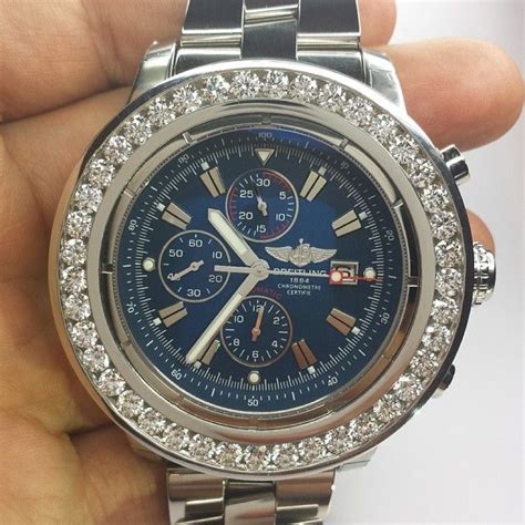 fake iced out breitling watches|breitling watches replica swiss.